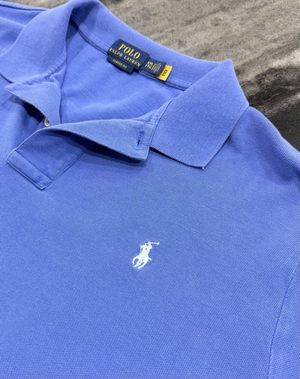 Polo Ralph Lauren XXL Blue Polo Shirt Baby Blue Pony Classic Fit Cotton Soft